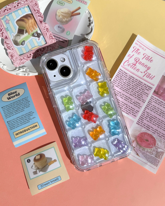 Charm Puff Bits - Rainbow Bears