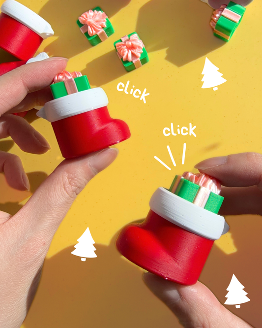 Santa’s Stocking Clicker Ornament