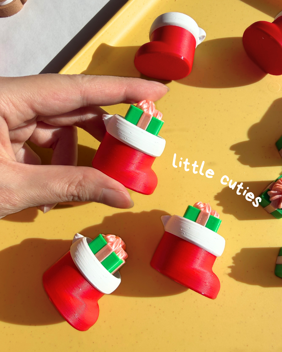 Santa’s Stocking Clicker Ornament